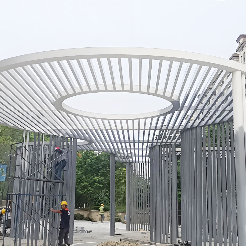 Pergola baja galvanis