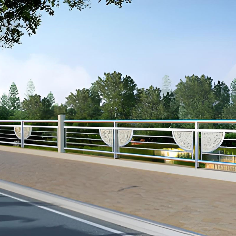 Pagar pembatas jembatan batu imitasi